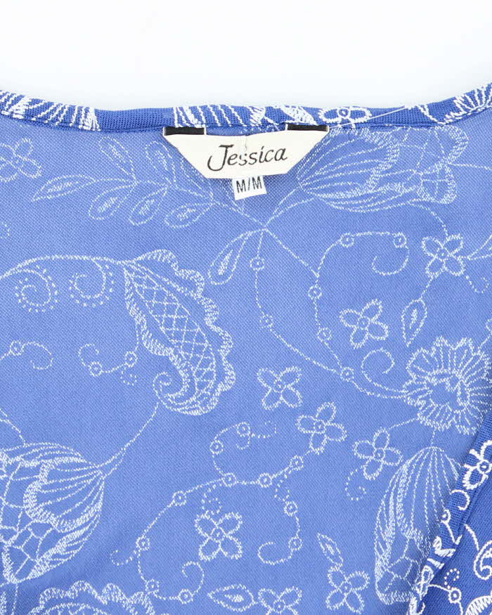 Vintage Y2k 00s Jessica Mesh Floral Blouse - M