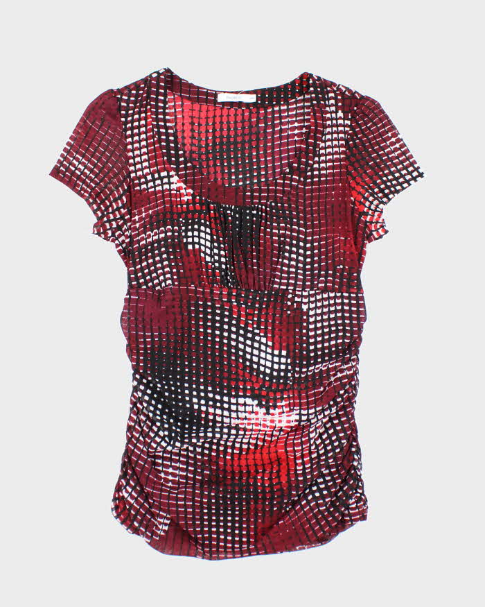 Vintage Y2k 00s Ricki's Double Layer Mesh Blouse - M