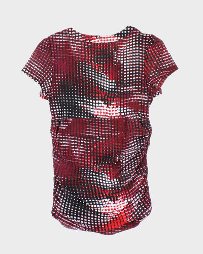 Vintage Y2k 00s Ricki's Double Layer Mesh Blouse - M
