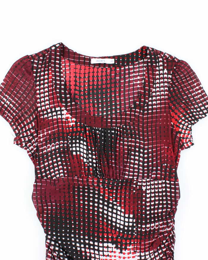 Vintage Y2k 00s Ricki's Double Layer Mesh Blouse - M