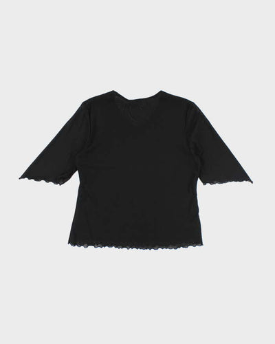 Vintage Y2k 00s WingShing Double Layer Mesh Blouse - M