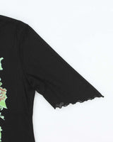 Vintage Y2k 00s WingShing Double Layer Mesh Blouse - M