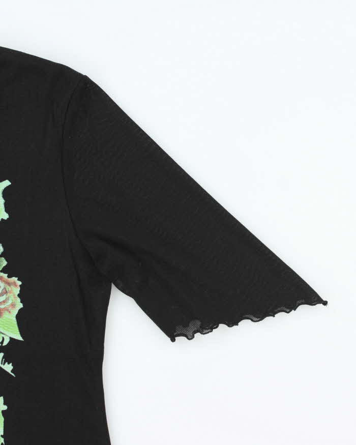 Vintage Y2k 00s WingShing Double Layer Mesh Blouse - M