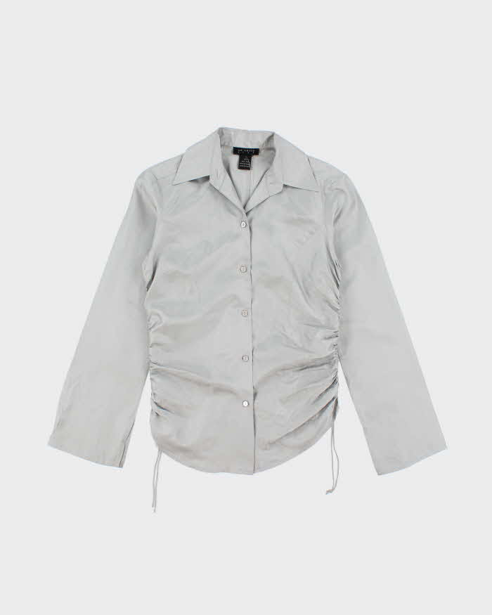 Vintage 90s The Limited Silk Ruched Blouse - S