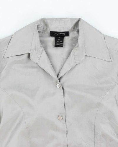 Vintage 90s The Limited Silk Ruched Blouse - S