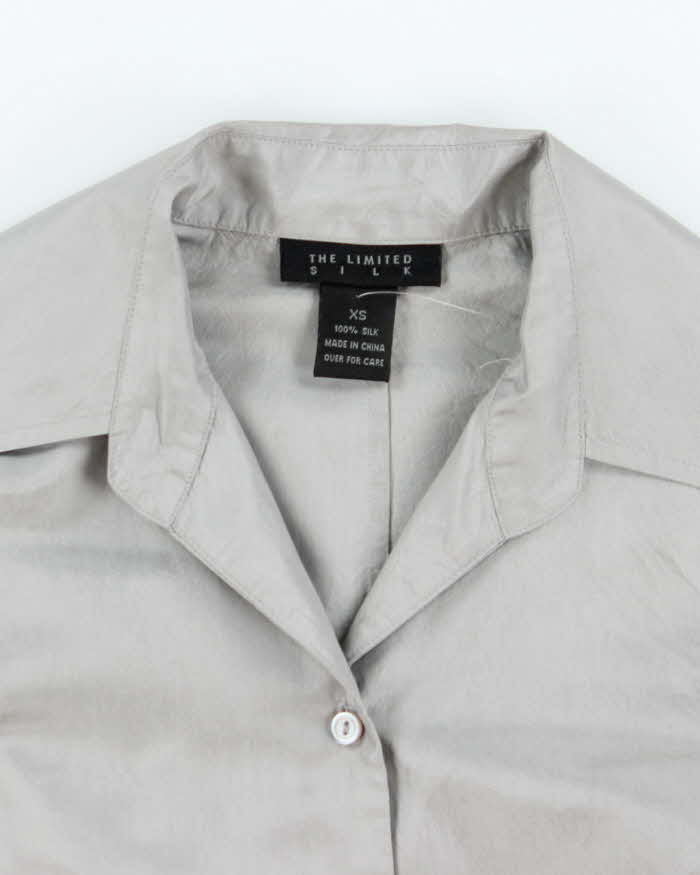 Vintage 90s The Limited Silk Ruched Blouse - S