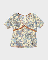 Vintage American Cruiser Paisley Pattern Blouse - M