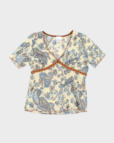 Vintage American Cruiser Paisley Pattern Blouse - M