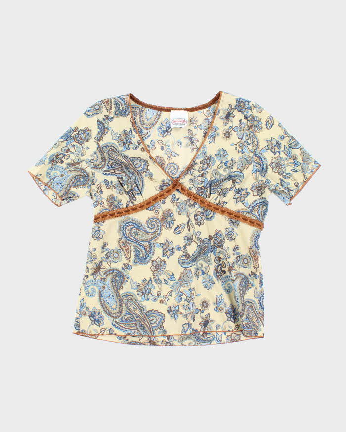 Vintage American Cruiser Paisley Pattern Blouse - M
