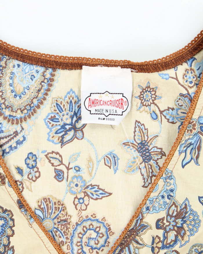Vintage American Cruiser Paisley Pattern Blouse - M