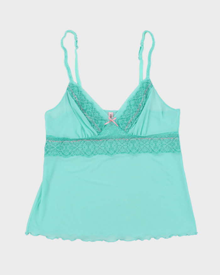 Vintage Y2k 00s La Vie En Rose Mesh Cami - S