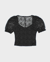 Vintage Y2k 00s Dynamite Polka Dot Lace Top - S