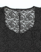 Vintage Y2k 00s Dynamite Polka Dot Lace Top - S
