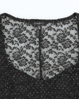 Vintage Y2k 00s Dynamite Polka Dot Lace Top - S