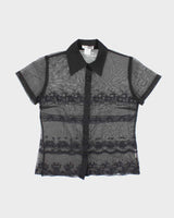 Vintage 90s Variations Mesh Blouse - S