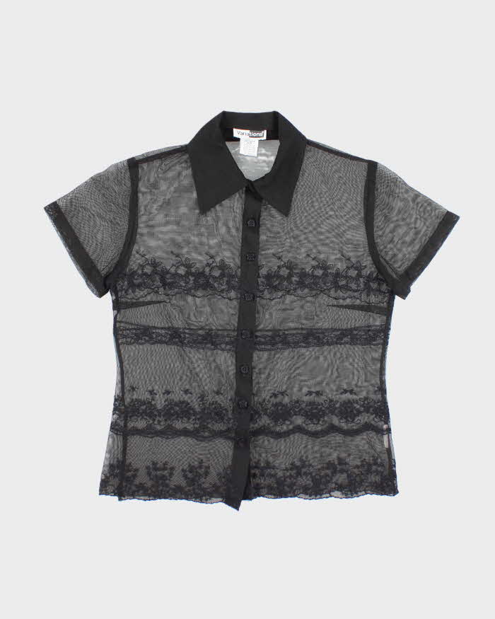 Vintage 90s Variations Mesh Blouse - S