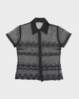 Vintage 90s Variations Mesh Blouse - S