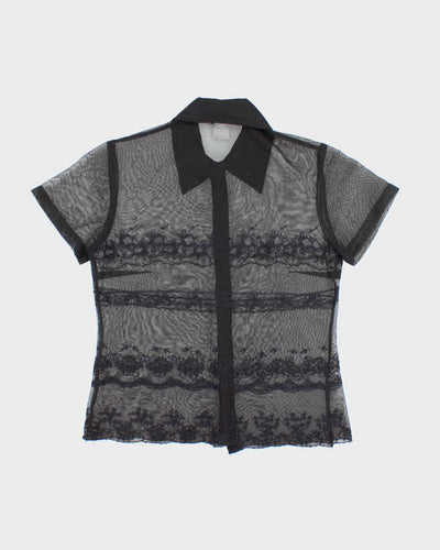 Vintage 90s Variations Mesh Blouse - S