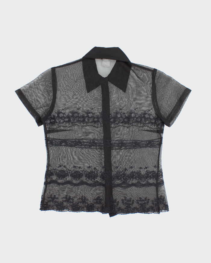 Vintage 90s Variations Mesh Blouse - S