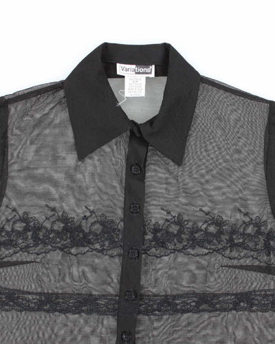 Vintage 90s Variations Mesh Blouse - S