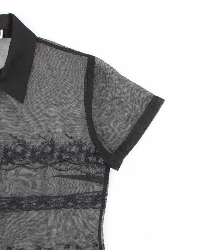 Vintage 90s Variations Mesh Blouse - S