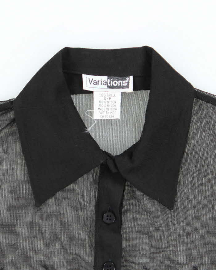 Vintage 90s Variations Mesh Blouse - S