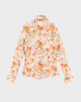 Vintage Y2k 00s Xiaobaitu Sheer Blouse - M
