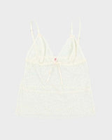 Vintage Y2k 00s Blush Lace Cami - S