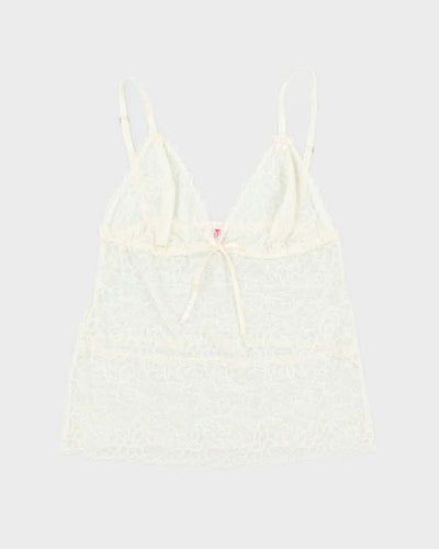Vintage Y2k 00s Blush Lace Cami - S