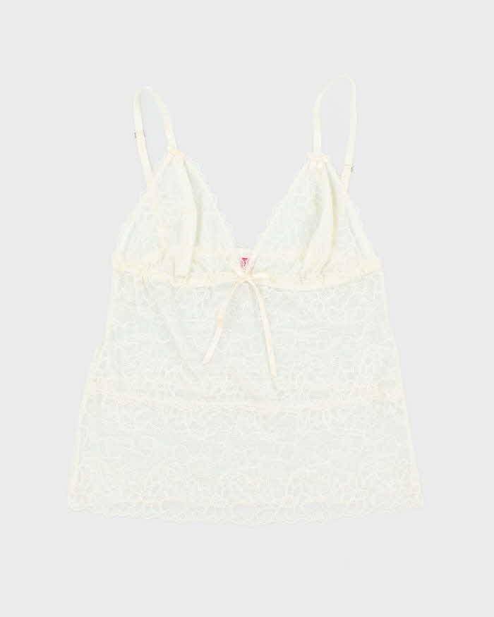 Vintage Y2k 00s Blush Lace Cami - S