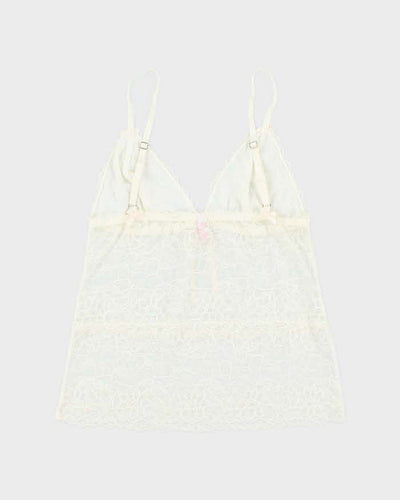 Vintage Y2k 00s Blush Lace Cami - S