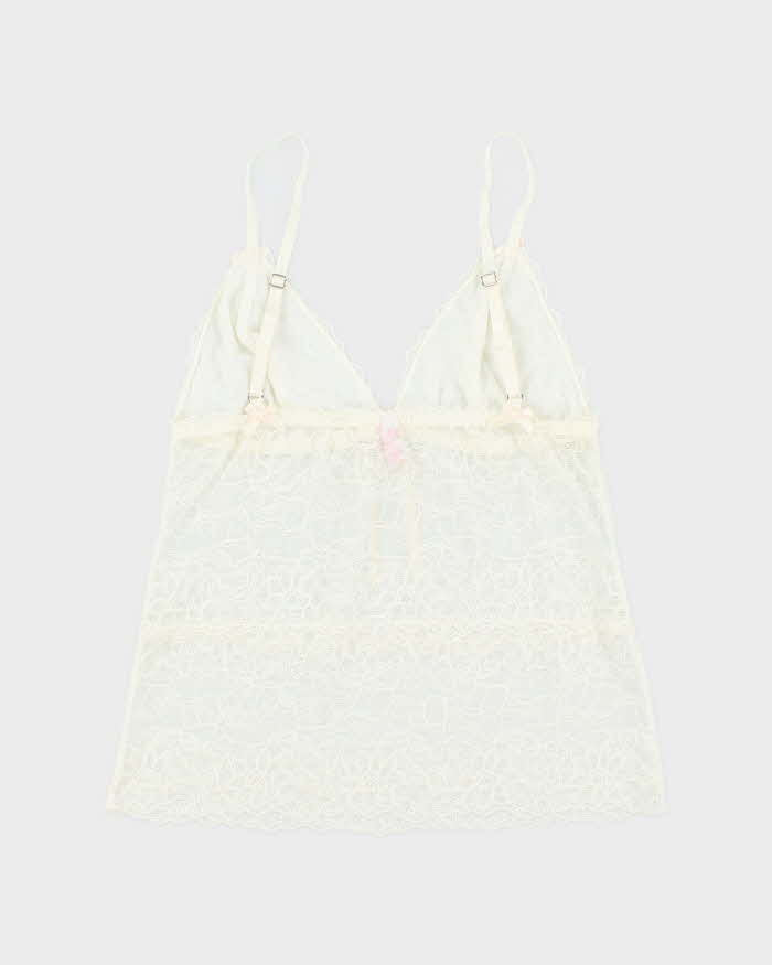 Vintage Y2k 00s Blush Lace Cami - S