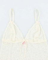 Vintage Y2k 00s Blush Lace Cami - S