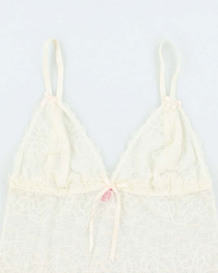 Vintage Y2k 00s Blush Lace Cami - S