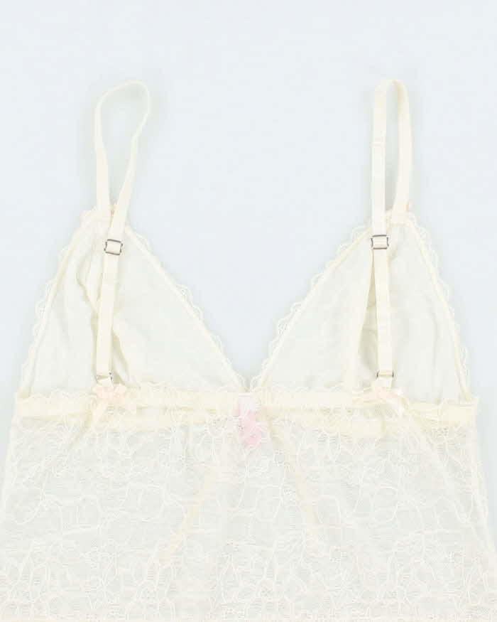 Vintage Y2k 00s Blush Lace Cami - S