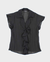 Vintage Y2k 00s Style &amp; Co Sheer Ruffle Blouse - M