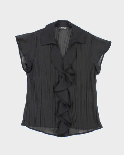 Vintage Y2k 00s Style & Co Sheer Ruffle Blouse - M