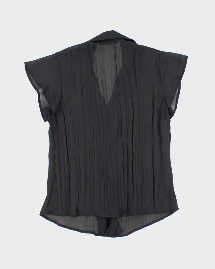 Vintage Y2k 00s Style & Co Sheer Ruffle Blouse - M
