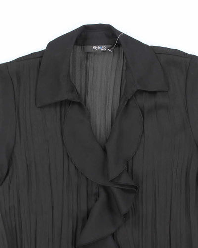 Vintage Y2k 00s Style & Co Sheer Ruffle Blouse - M