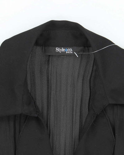 Vintage Y2k 00s Style & Co Sheer Ruffle Blouse - M