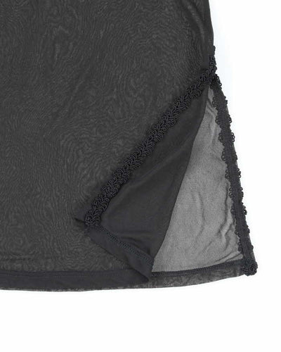 Vintage Y2k 00s Witchy Long Sleeve Mesh Top - S