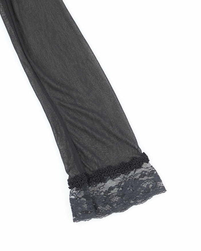 Vintage Y2k 00s Witchy Long Sleeve Mesh Top - S