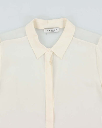 Sandro Sheer Silk Blouse - M