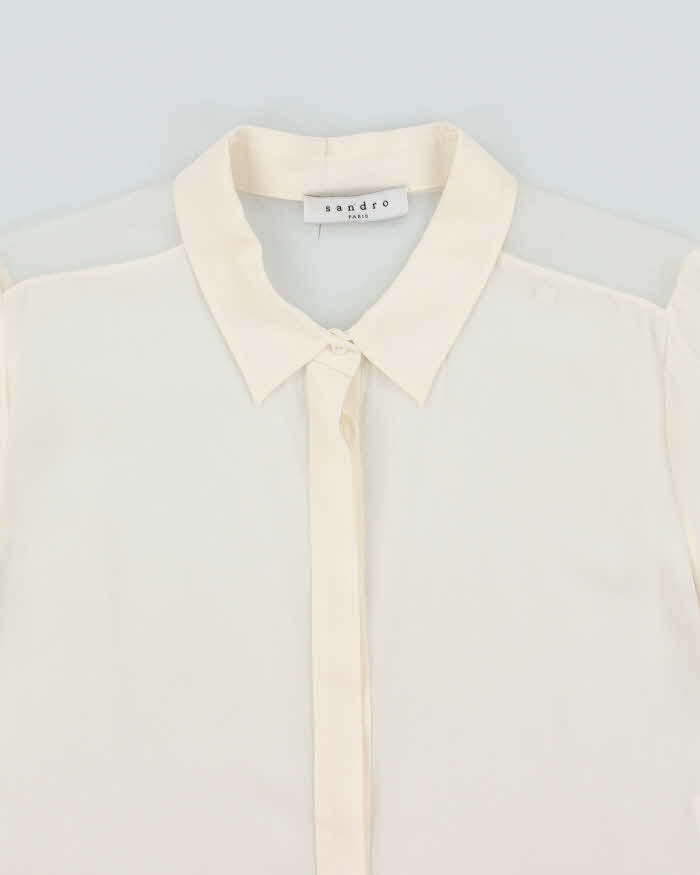 Sandro Sheer Silk Blouse - M