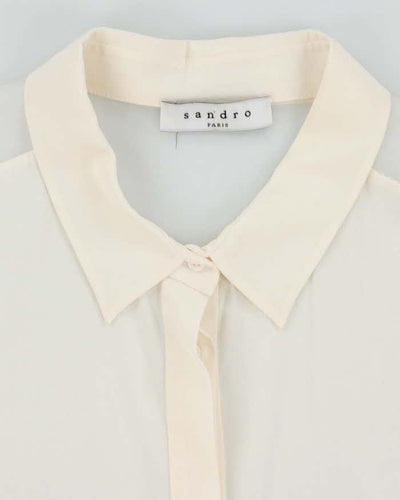 Sandro Sheer Silk Blouse - M