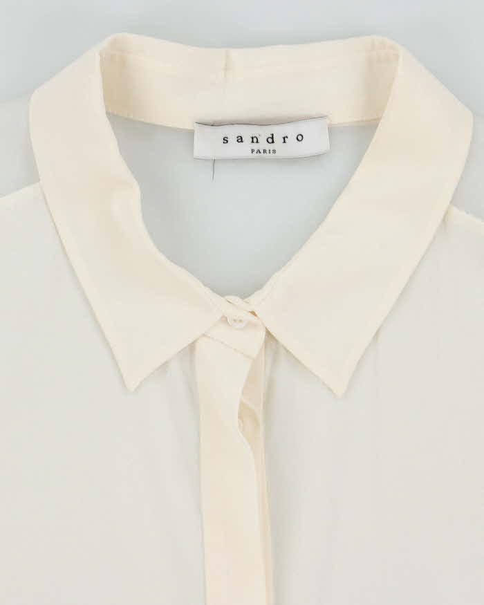 Sandro Sheer Silk Blouse - M