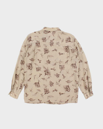Vintage 90s Jessica Silk Floral Blouse - L
