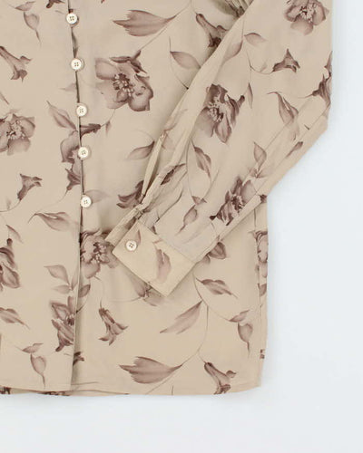 Vintage 90s Jessica Silk Floral Blouse - L