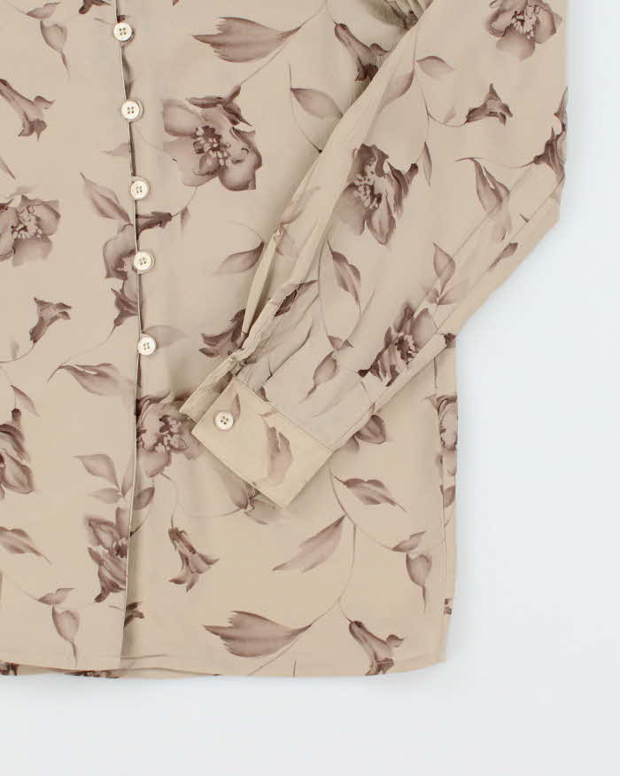 Vintage 90s Jessica Silk Floral Blouse - L