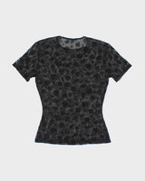 Vintage Y2k 00s Rose Mesh Top - S